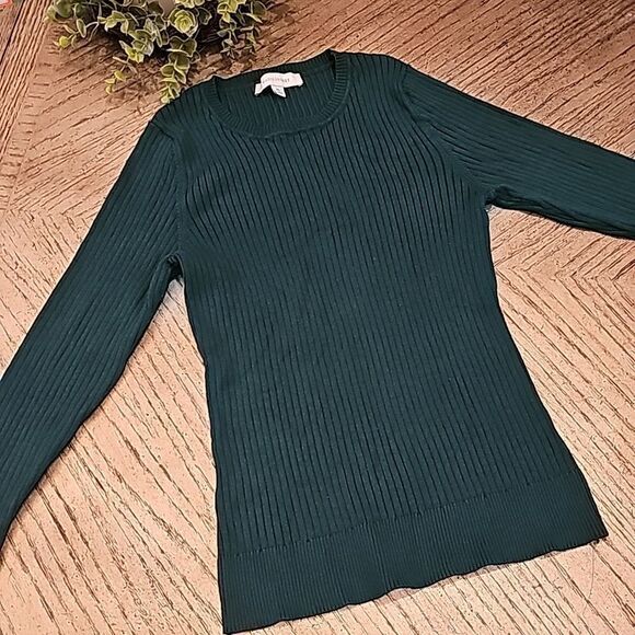 Emerald green long sleeve top PL Madison Grey - Picture 1 of 12